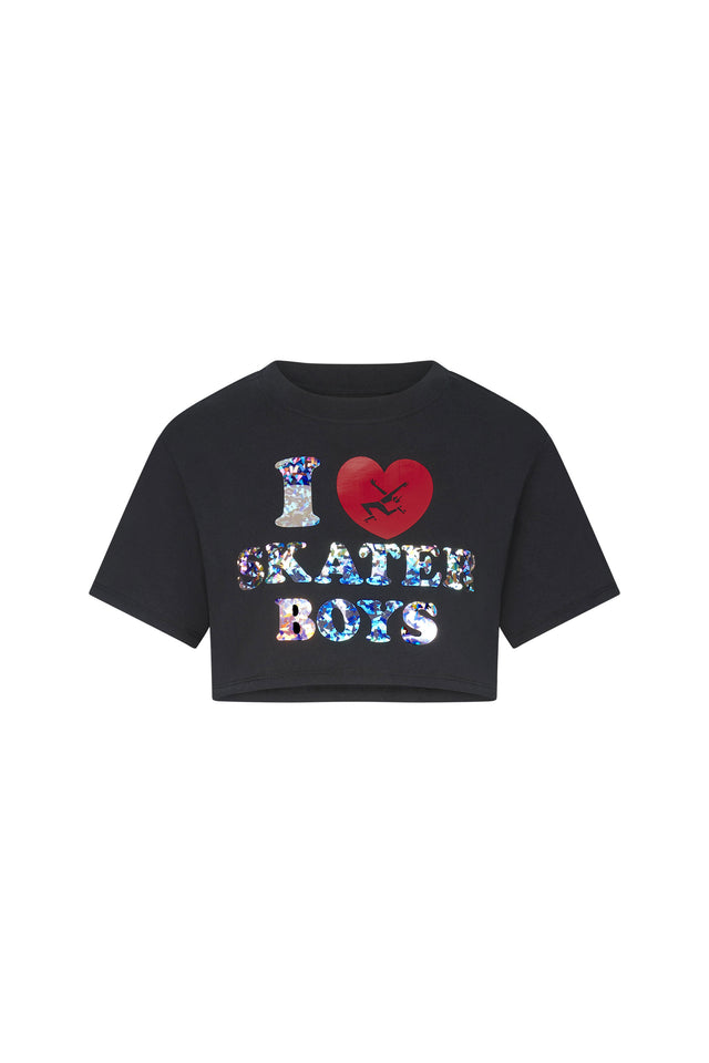 I Lover Skater Boys Crop T-Shirt
