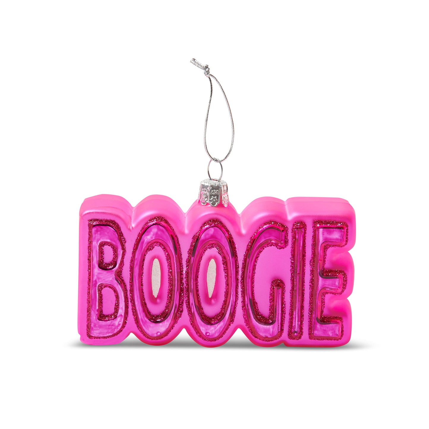 Boogie Word Glass Ornament